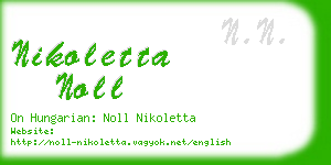 nikoletta noll business card